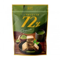 盛香珍 靜岡抹茶72%巧克酥100gX10包入/箱