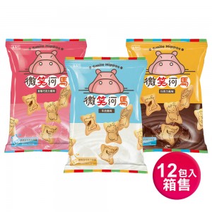 盛香珍 微笑河馬餅60gX12包入/箱(3口味)
